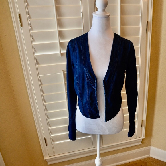 Free People Cropped Denim Jacket - Picture 3 of 10